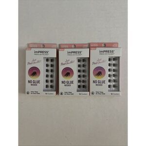Lot Of 3 KISS imPRESS Press On Falsies Lavish Volume‎ 12 Cluster Lashes